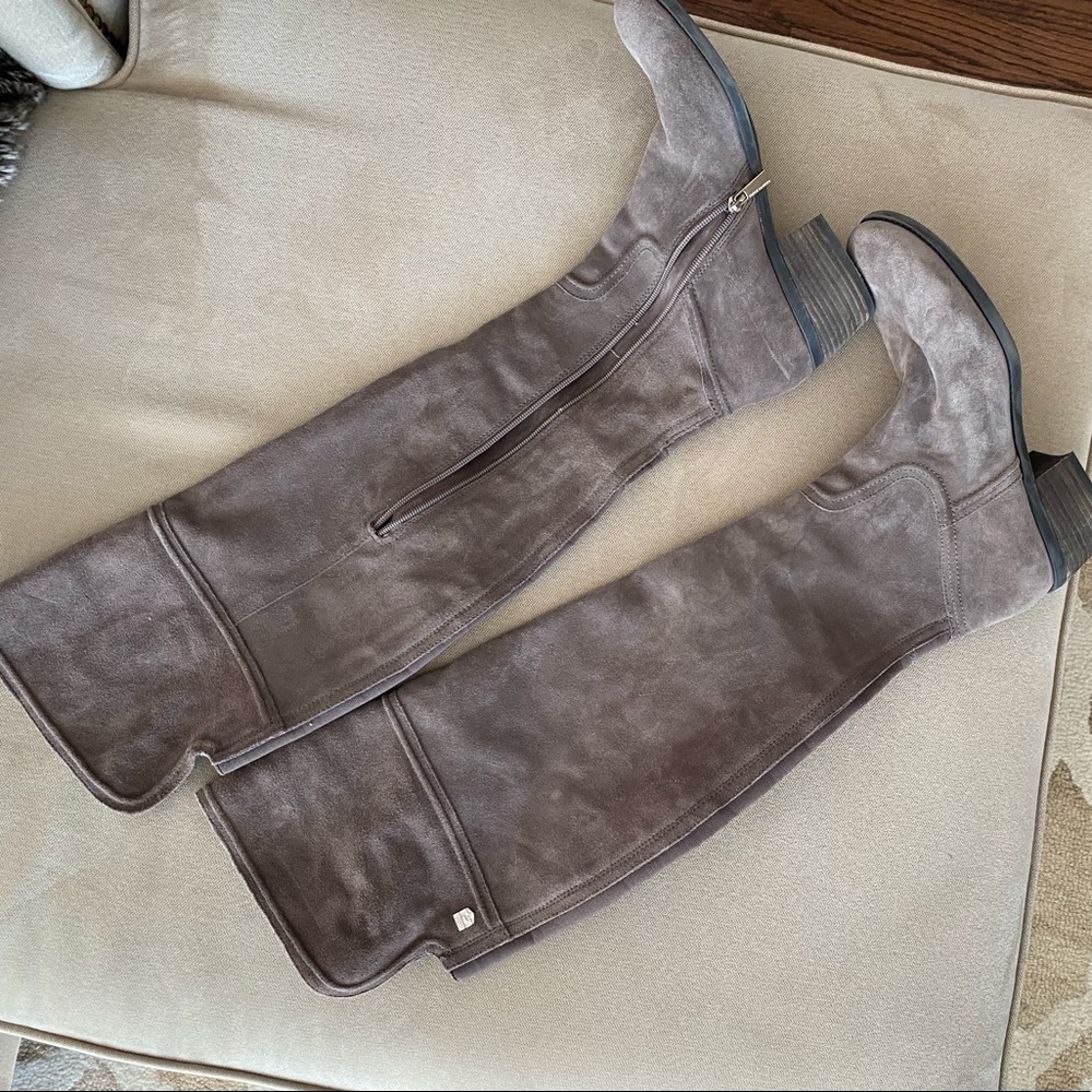 Vince Camuto NWOT Grey Suede Over Knee Riding Boot